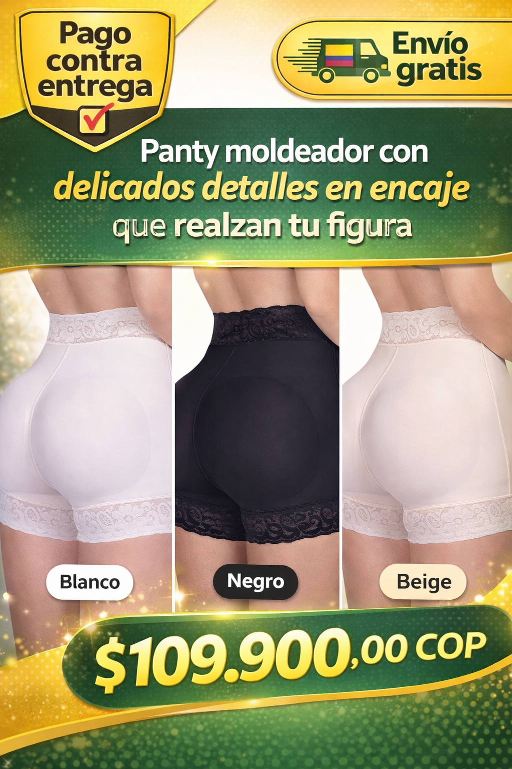 PANTY LEVANTA COLA Y CONTROL ABDOMEN