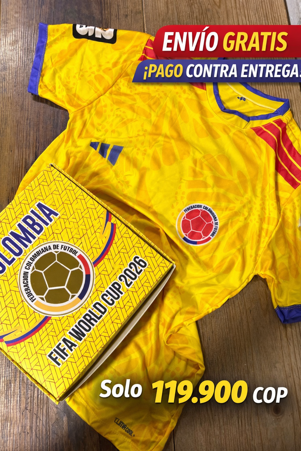 Camisa replica seleccion colombia + caja